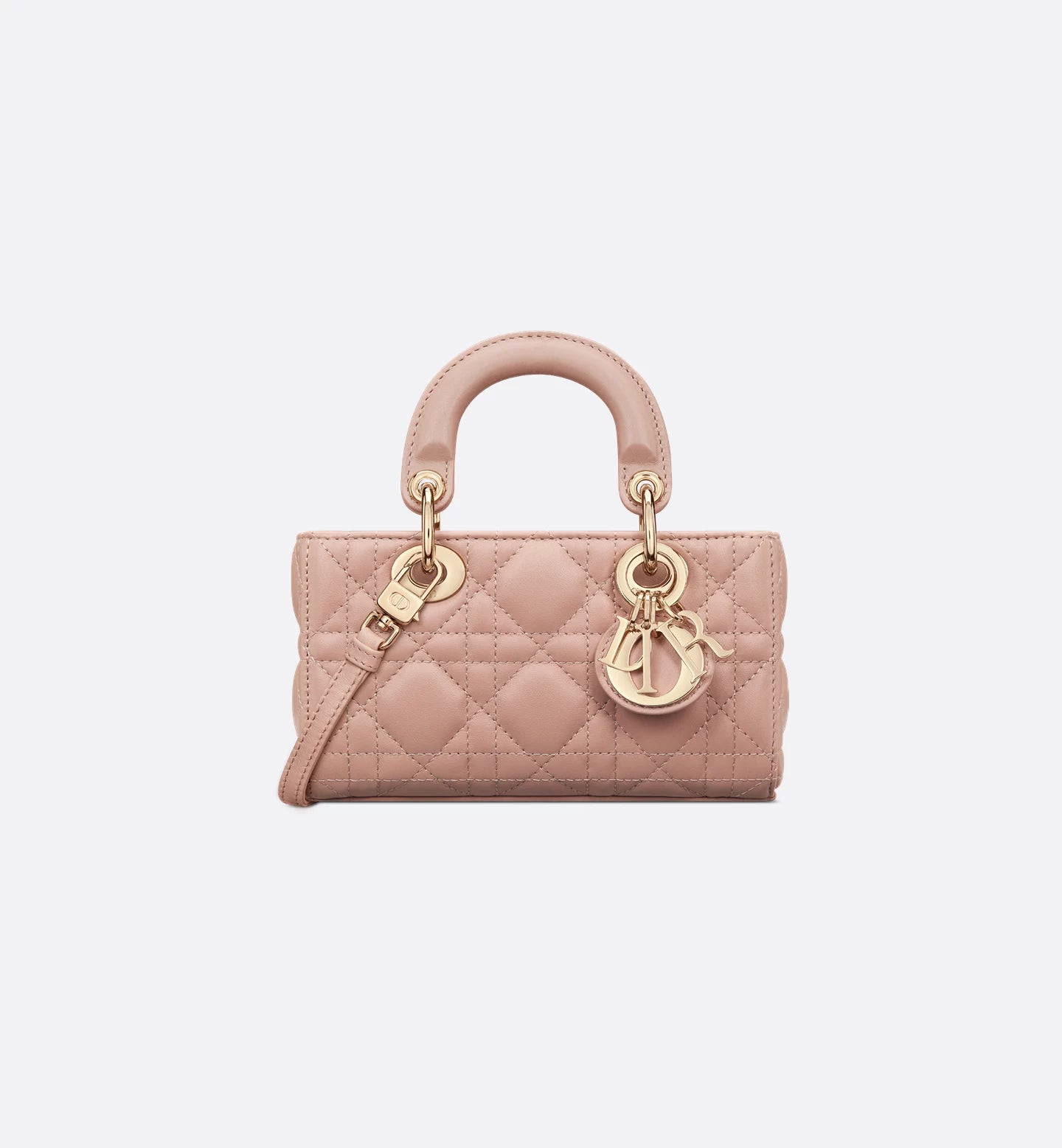 Lady D-Joy Micro Bag Rose des Vents Cannage Lambskin