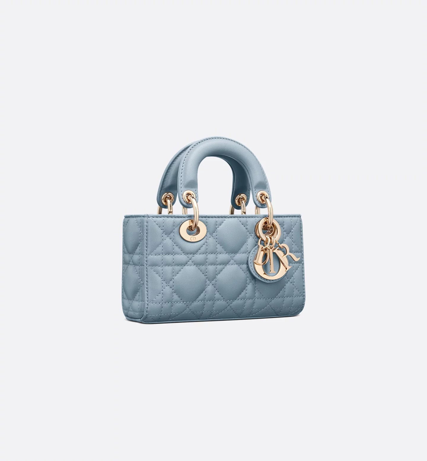 Lady D-Joy Micro Bag Cloud Blue Cannage Lambskin