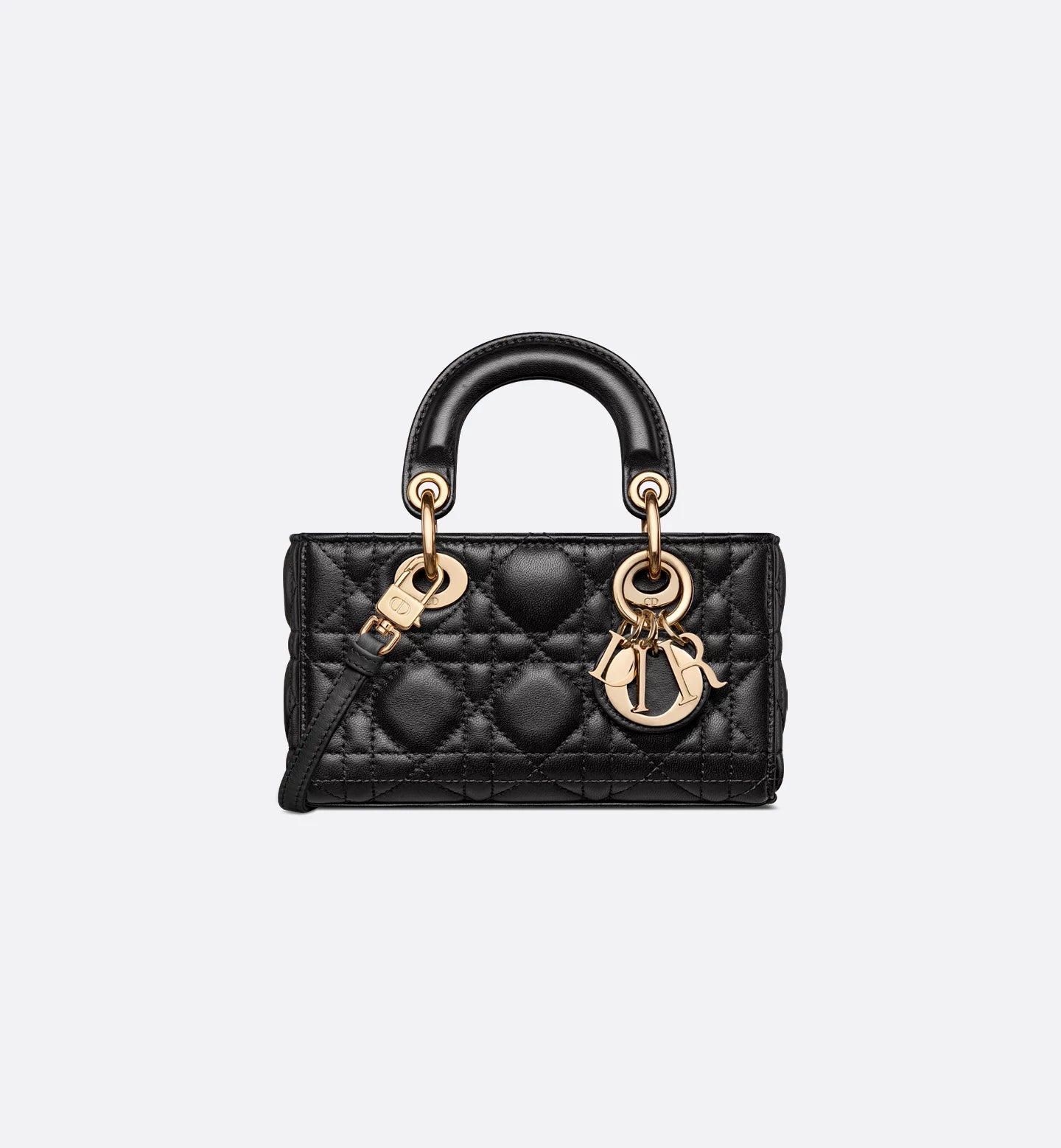 Lady D-Joy Micro Bag Black Cannage Lambskin