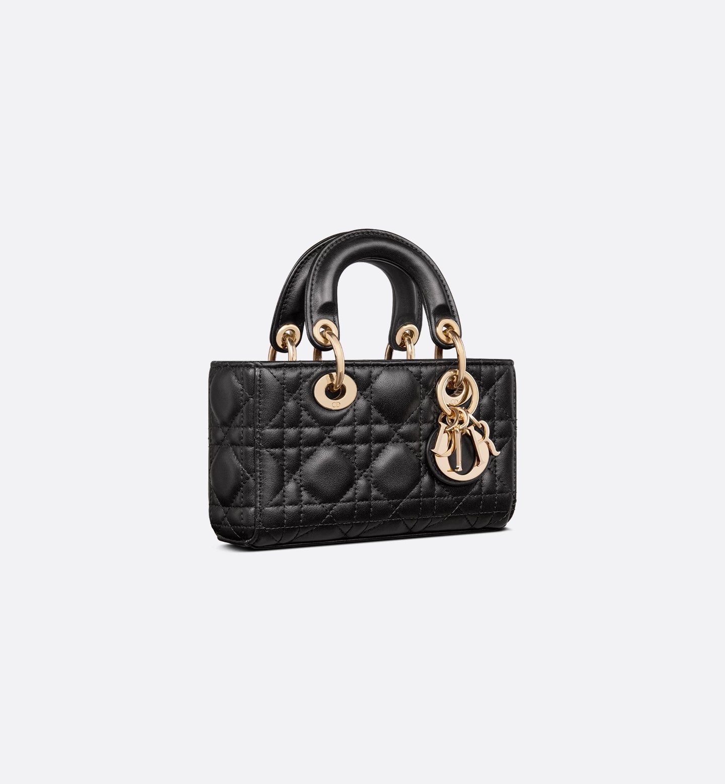 Lady D-Joy Micro Bag Black Cannage Lambskin