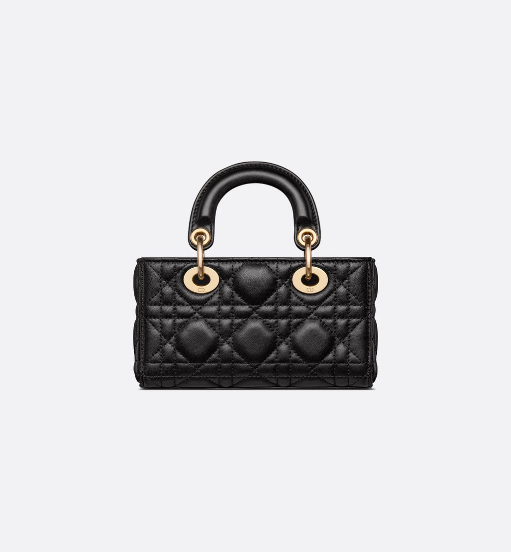 Lady D-Joy Micro Bag Black Cannage Lambskin