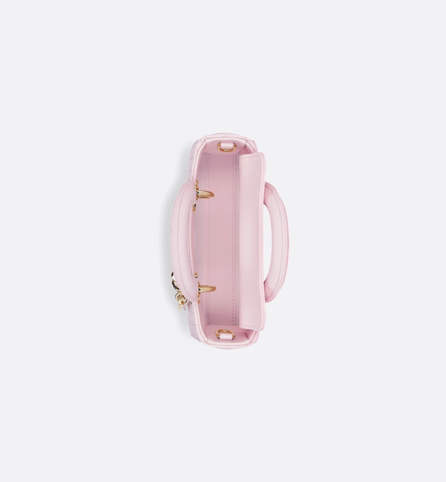 Dioramour Lady D-Joy Micro Bag Pale Pink Cannage Lambskin with Heart Motif