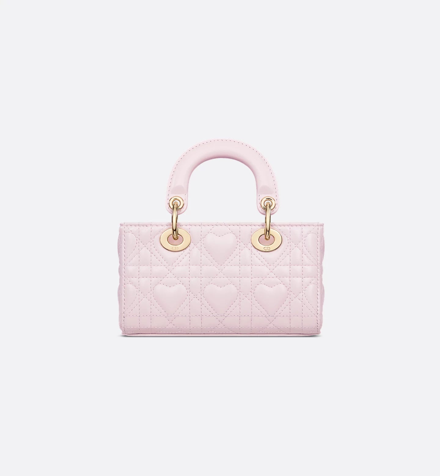 Dioramour Lady D-Joy Micro Bag Pale Pink Cannage Lambskin with Heart Motif