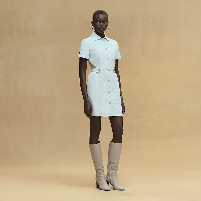 Hermès Abito stampa “Chaîne d’Ancre” Vert Embrun