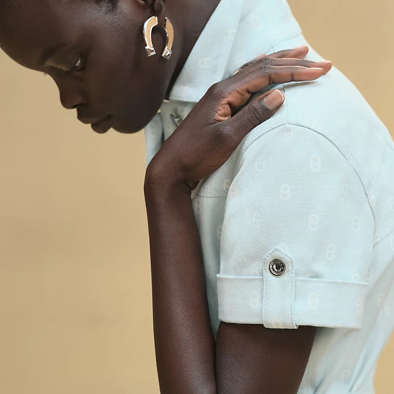 Hermès Abito stampa “Chaîne d’Ancre” Vert Embrun