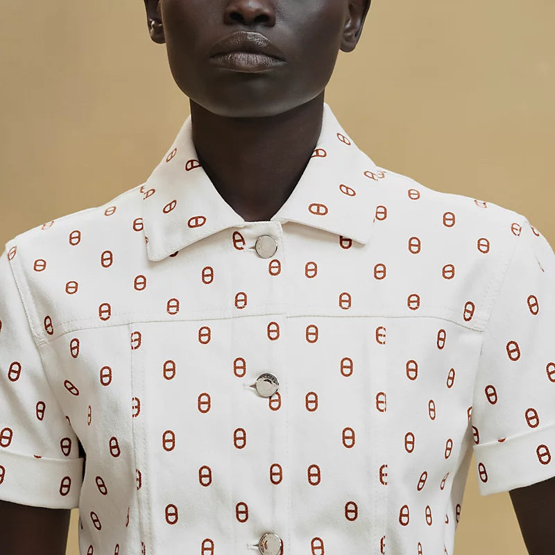 Hermès Abito stampa “Chaîne d’Ancre” Marron Fauve