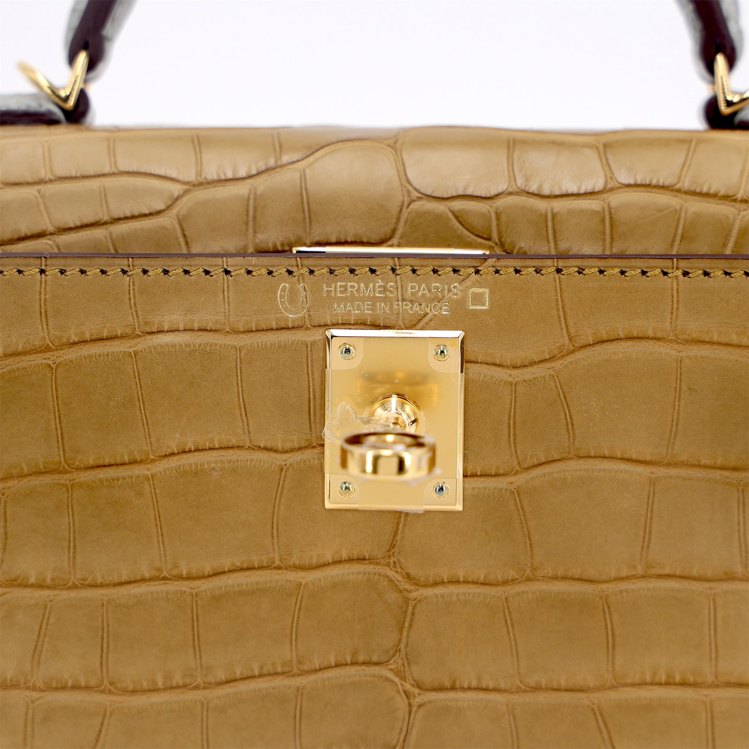 Hermès Min Kelly ll HSS Gris Perle Kraft Alligator GHW