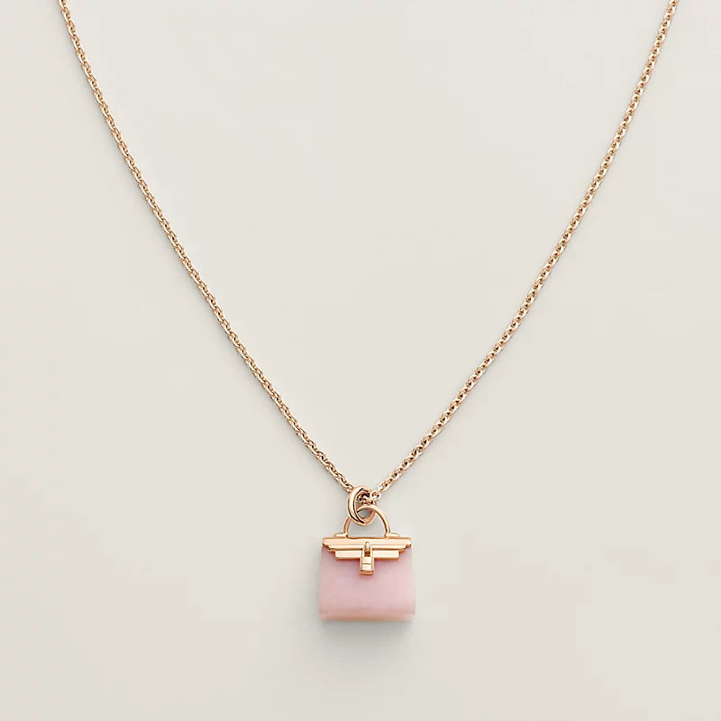 Hermès Kelly Amulets Pendant Rose Gold - Pink Opal