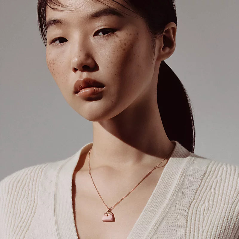 Hermès Kelly Amulets Pendant Rose Gold - Pink Opal