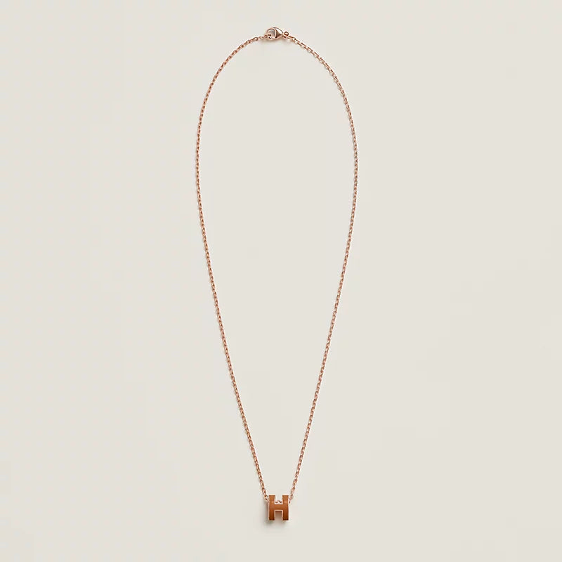 Hermès Mini Pop H Pendant Rose Gold Plated - Gold