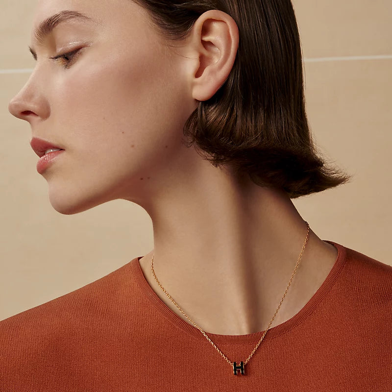 Hermès Mini Pop H Pendant Rose Gold Plated - Gold
