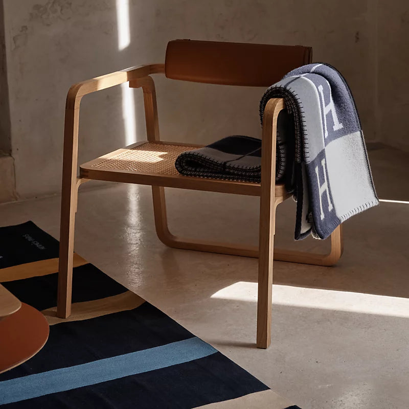 Hermès Avalon III throw blanket écru / caban