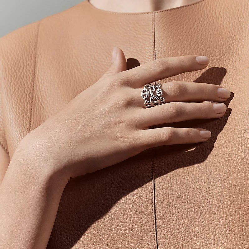 Hermès Bague Chaîne d'ancre Enchaînée, grand modèle
