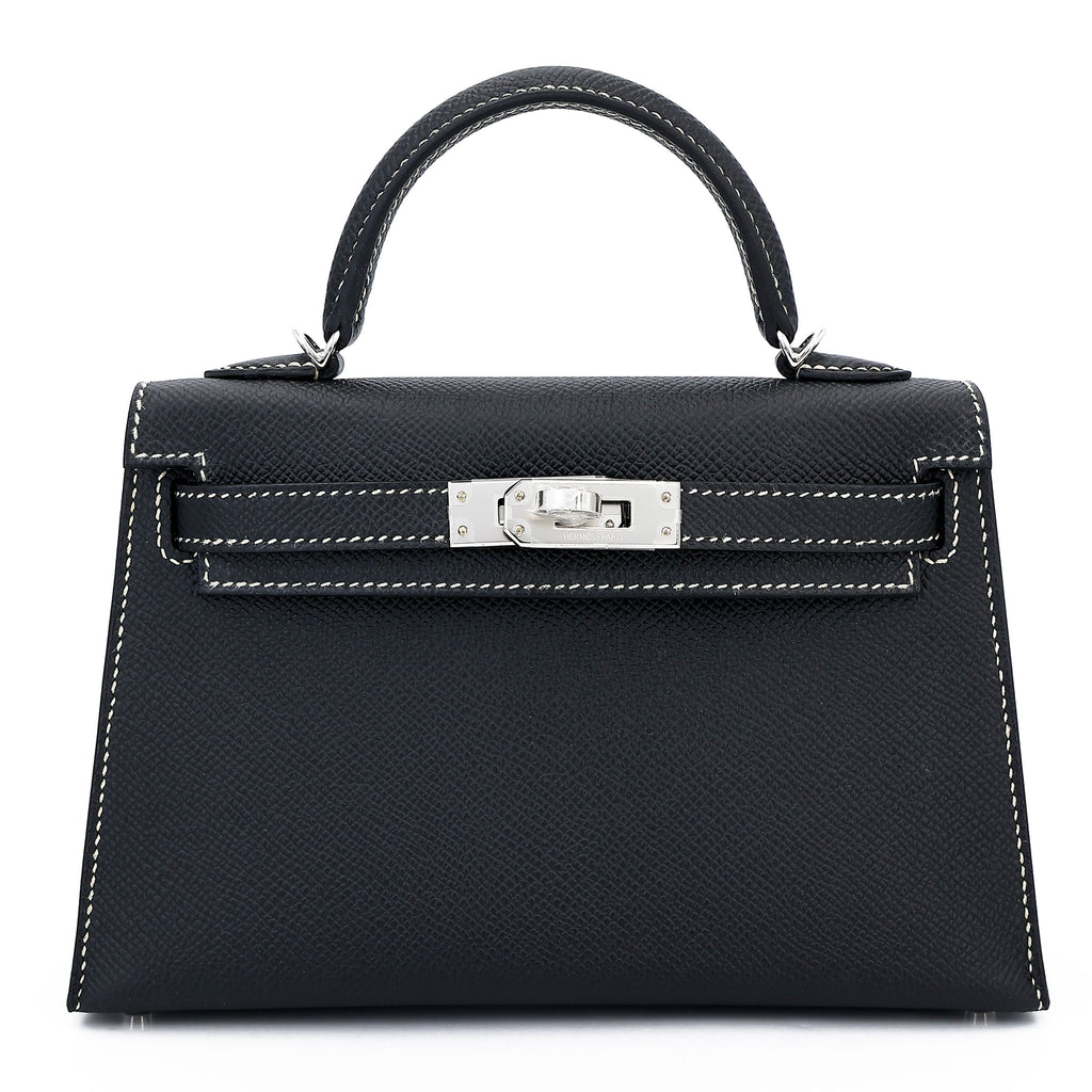 Hermès Special Order Mini Kelly II HSS Noir Gris Perle PHW