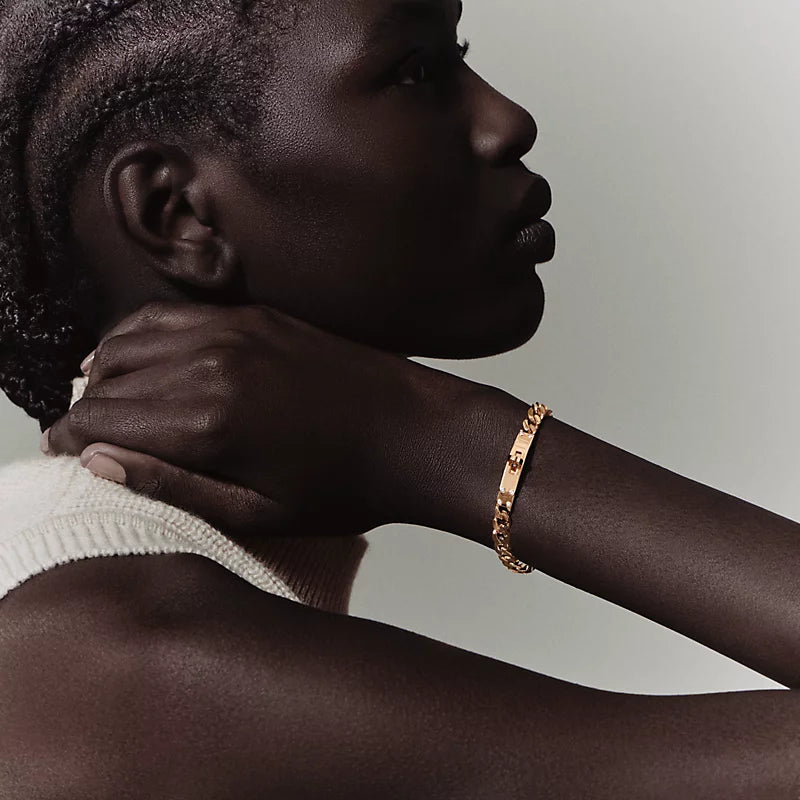 Hermès Kelly Gourmette Bracelet Very Small Model Rose Gold - Diamonds