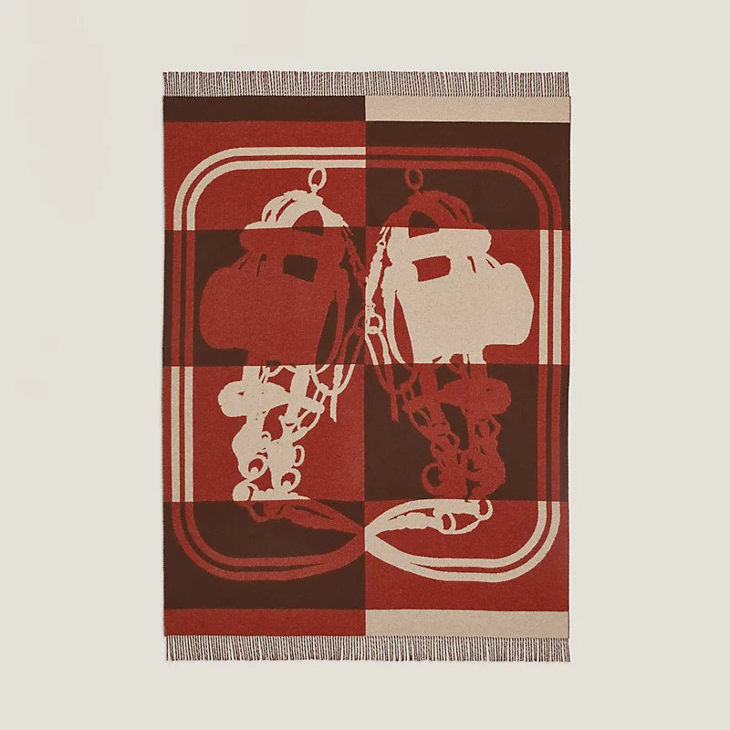 Hermès Brides de Gala blanket rouge H