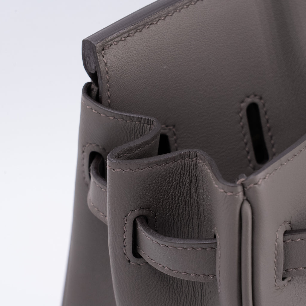 Hermès Birkin 25 Etain Swift leather GHW