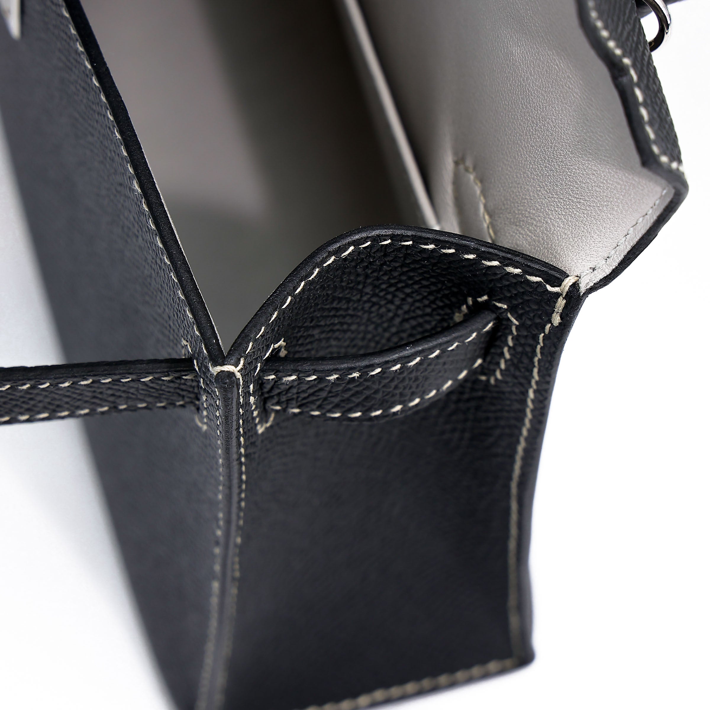 Hermès Special Order Mini Kelly II HSS Noir Gris Perle PHW