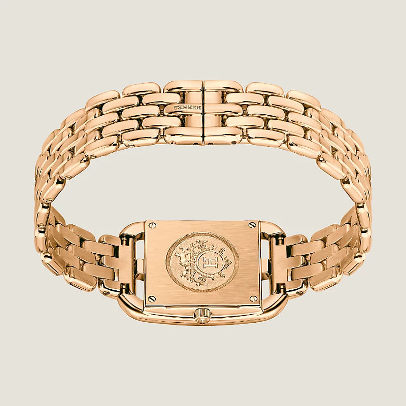 Hermès Cape Cod 31 mm Set-In Rose Gold With Rose Gold Bracelet