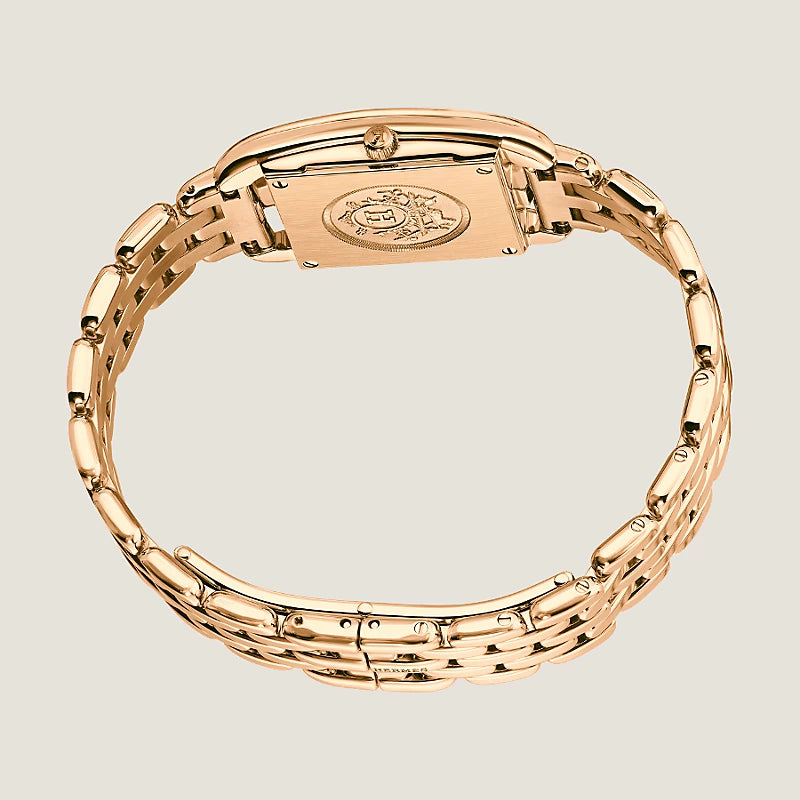 Hermès Cape Cod 31 mm Set-In Rose Gold With Rose Gold Bracelet
