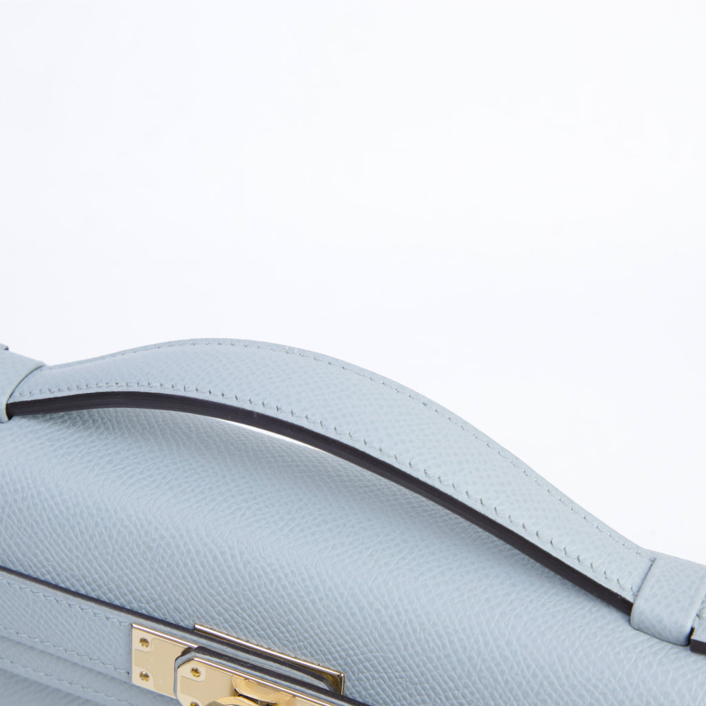 Hermès Kelly Cut Bleu Glacier Epsom PBHW