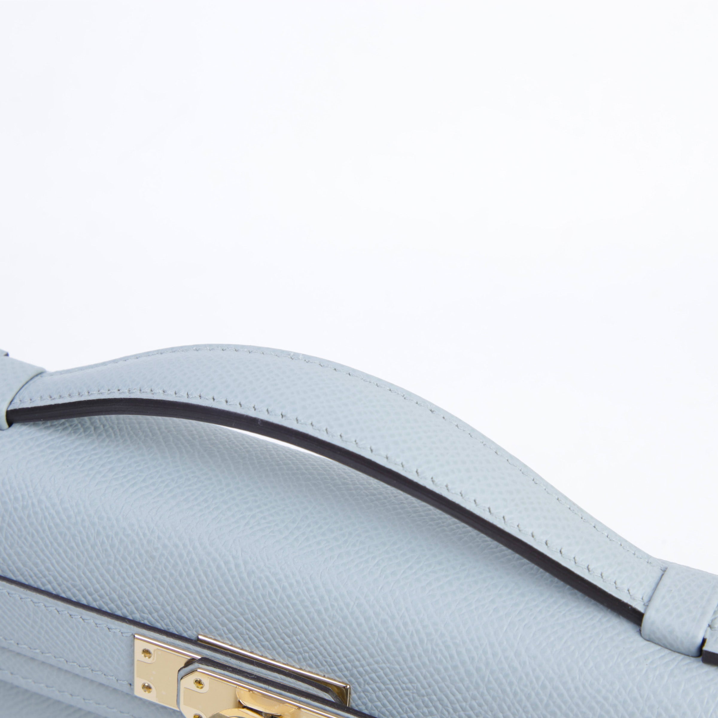 Hermès Kelly Cut Bleu Glacier Epsom PBHW