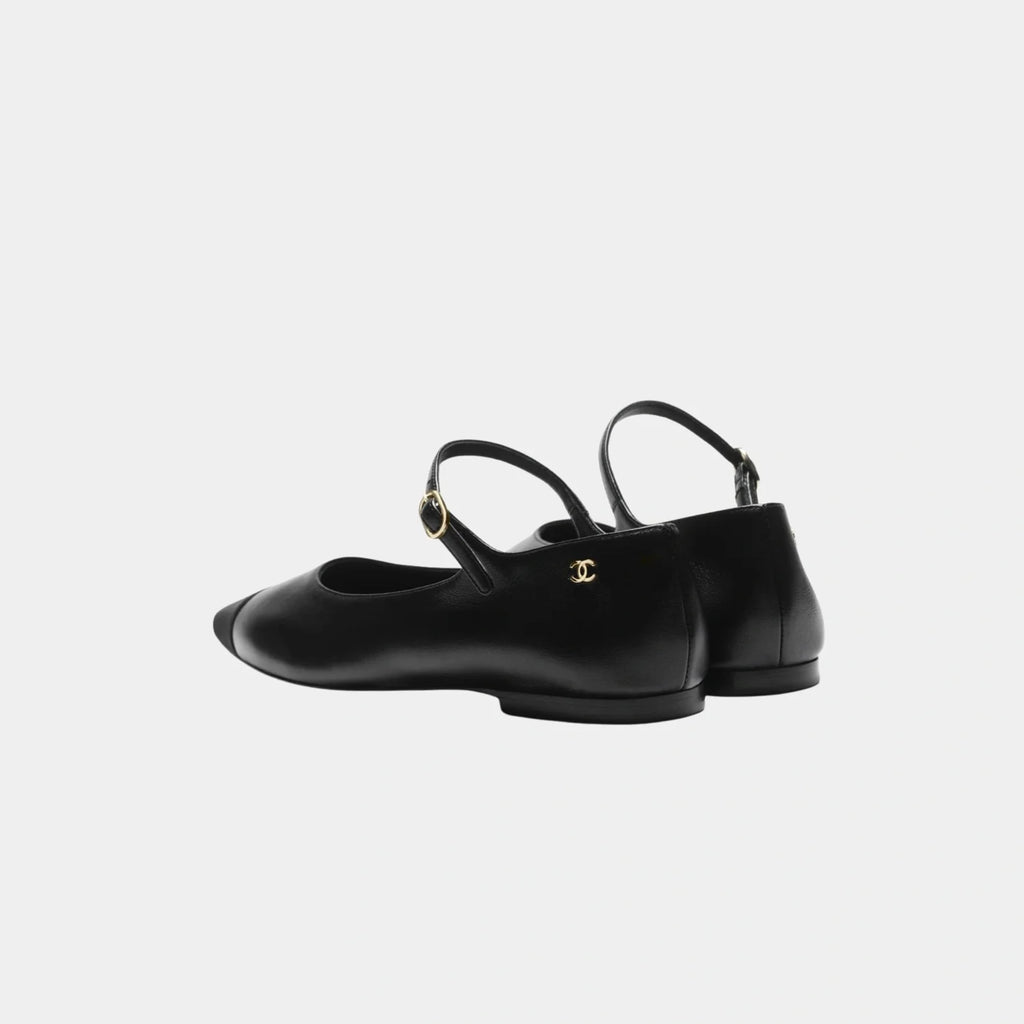 Chanel Mary Janes in Lambskin and Grosgrain