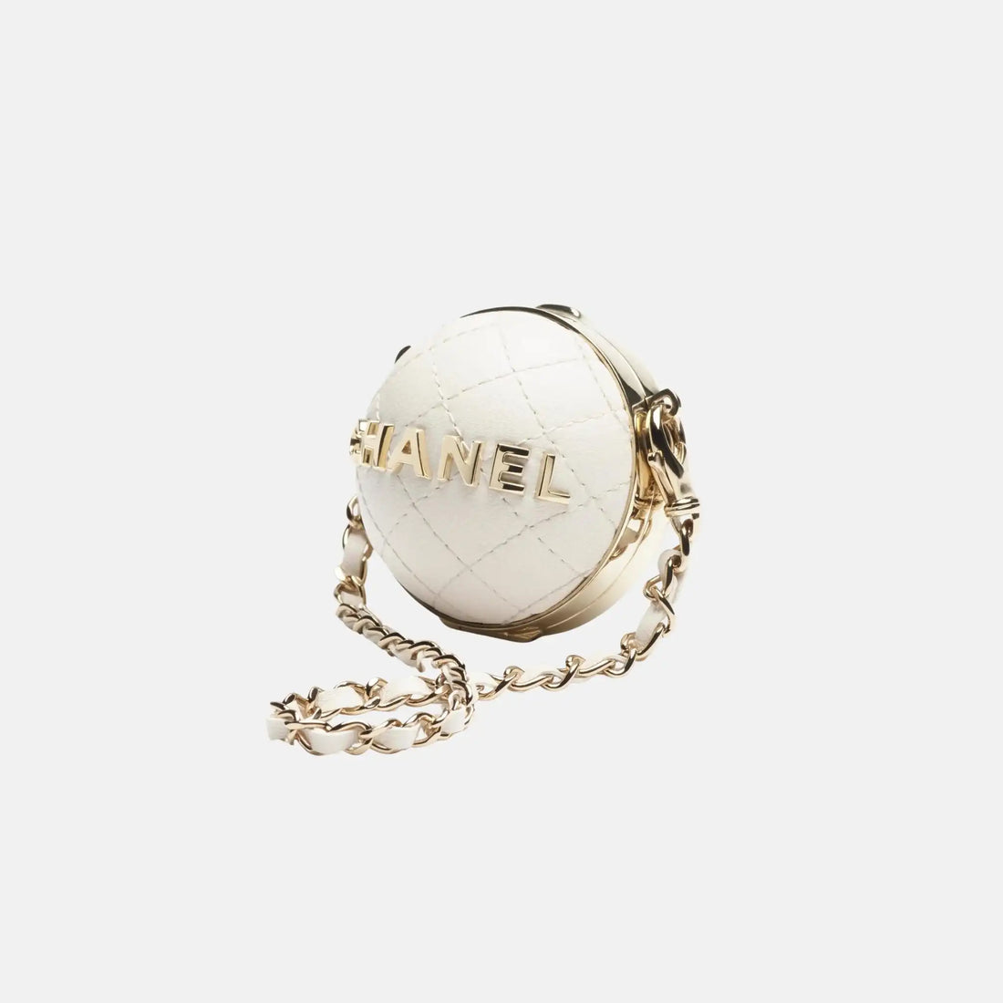 Chanel Mini Bag Charm, Beige, Front