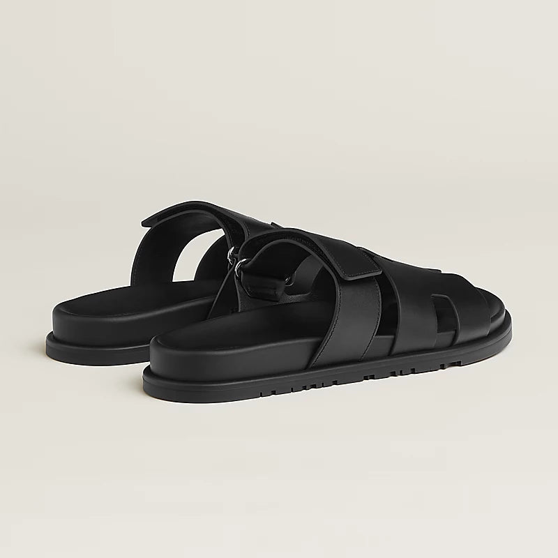 Hermès Mens Chypre Sandals Noir