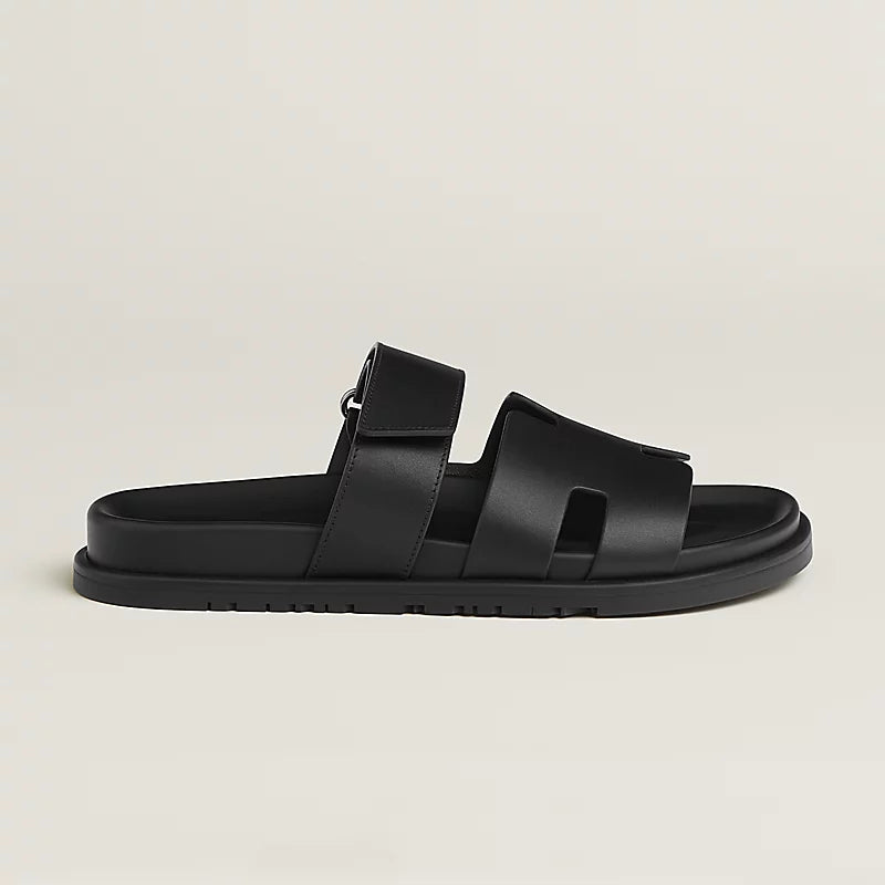 Hermès Mens Chypre Sandals Noir