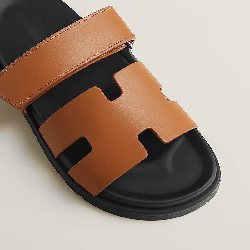 Hermès Mens Chypre Sandals Naturel