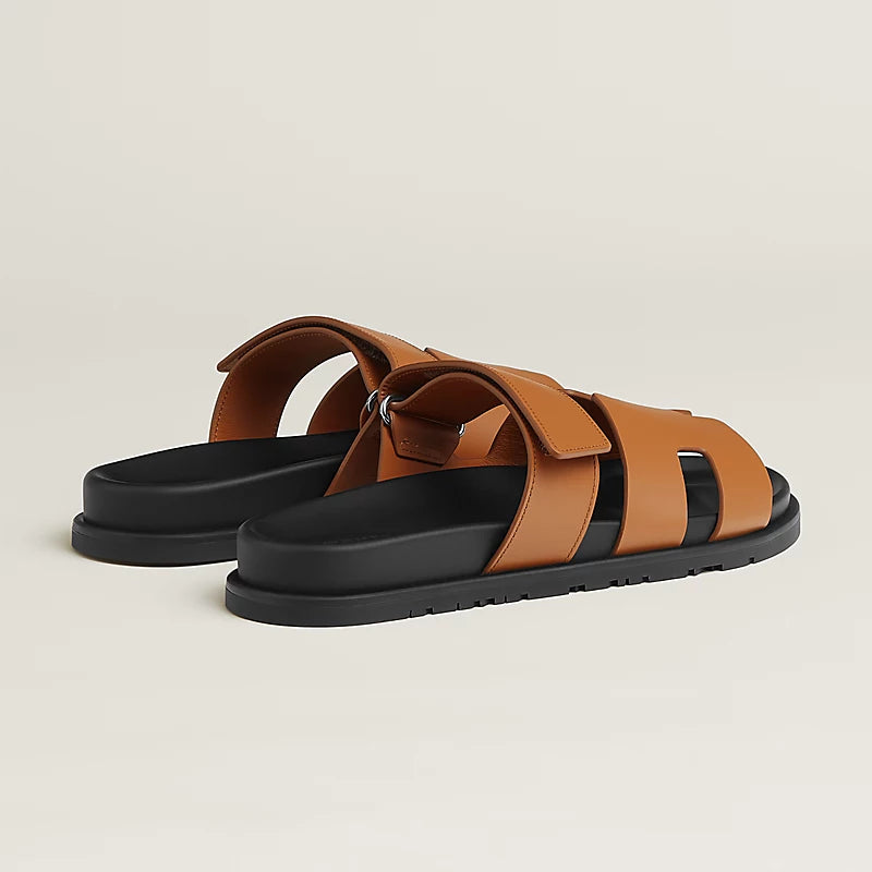 Hermès Mens Chypre Sandals Naturel