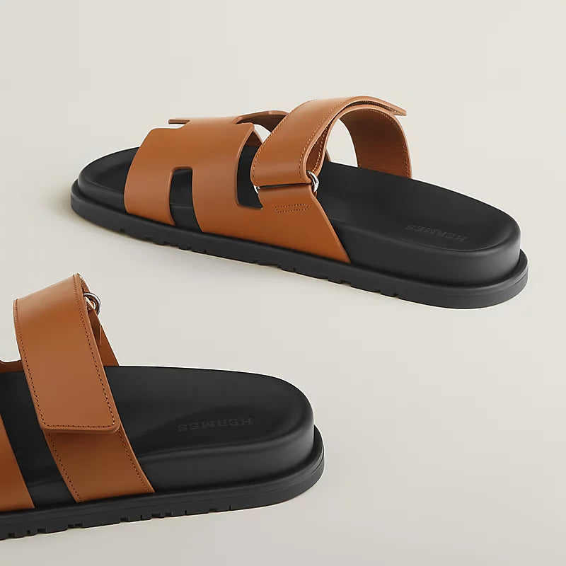 Hermès Mens Chypre Sandals Naturel