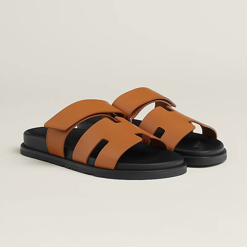 Hermès Mens Chypre Sandals Naturel