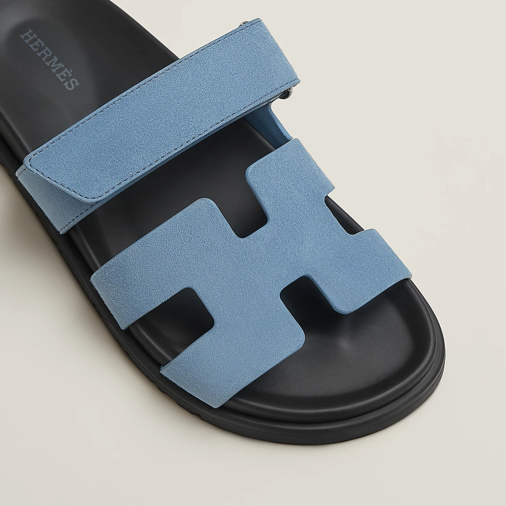 Hermès Chypre Sandals Bleu Jean