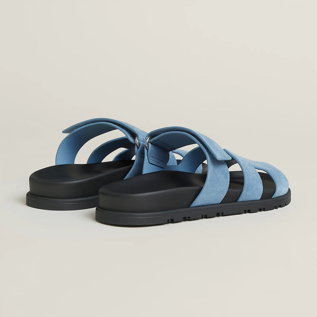 Hermès Chypre Sandals Bleu Jean