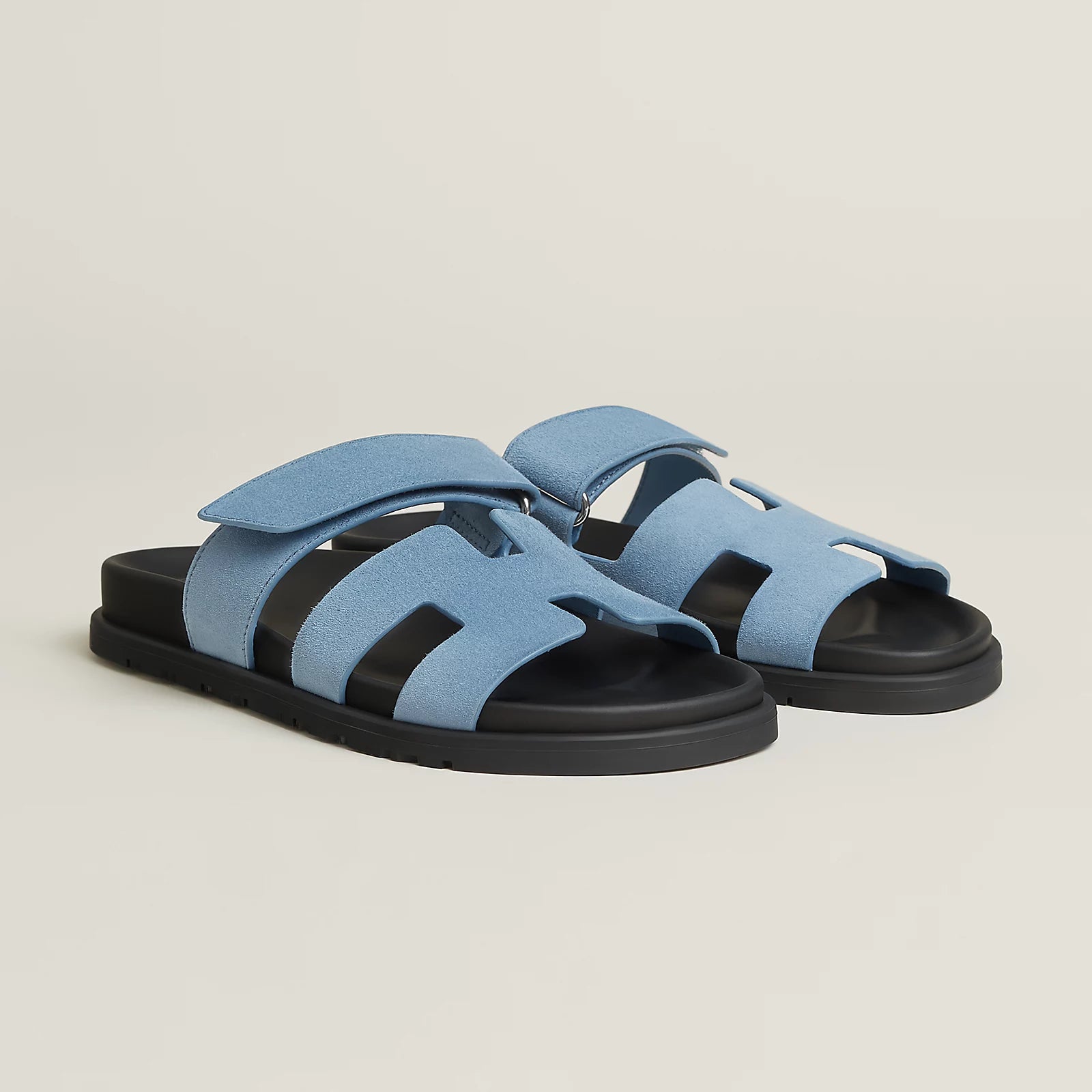 Hermès Chypre Sandals Bleu Jean