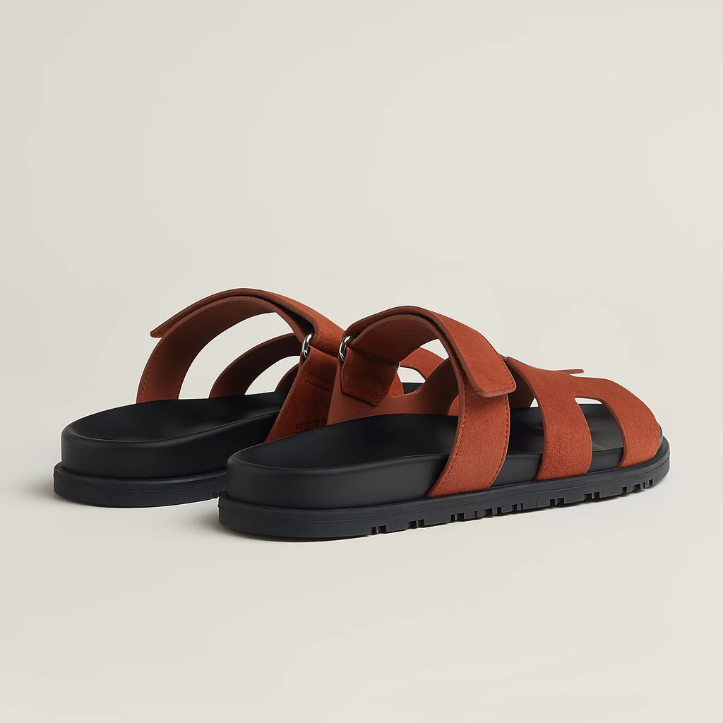Hermès Chypre Sandals Orange Canyon
