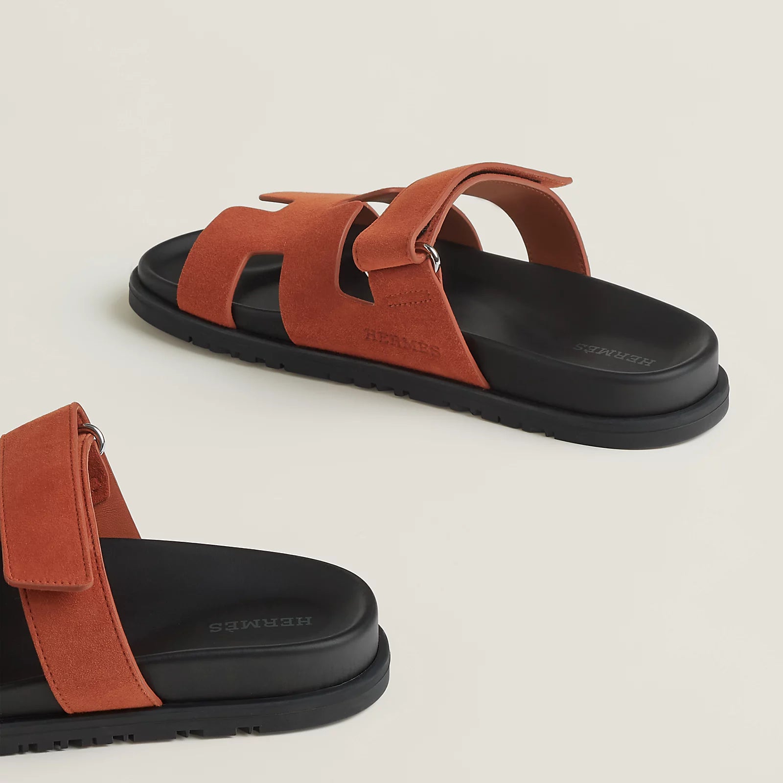 Hermès Chypre Sandals Orange Canyon