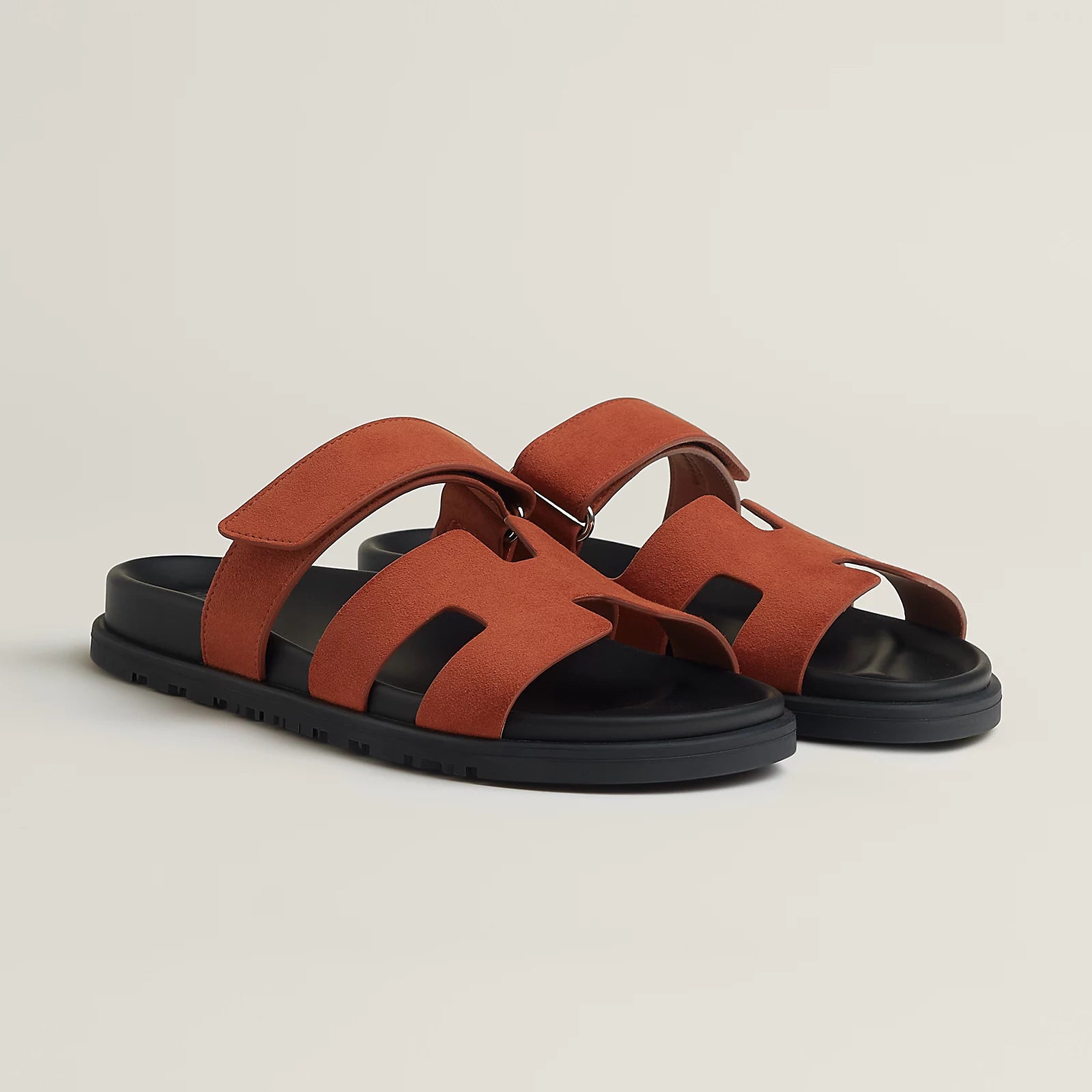 Hermès Chypre Sandals Orange Canyon