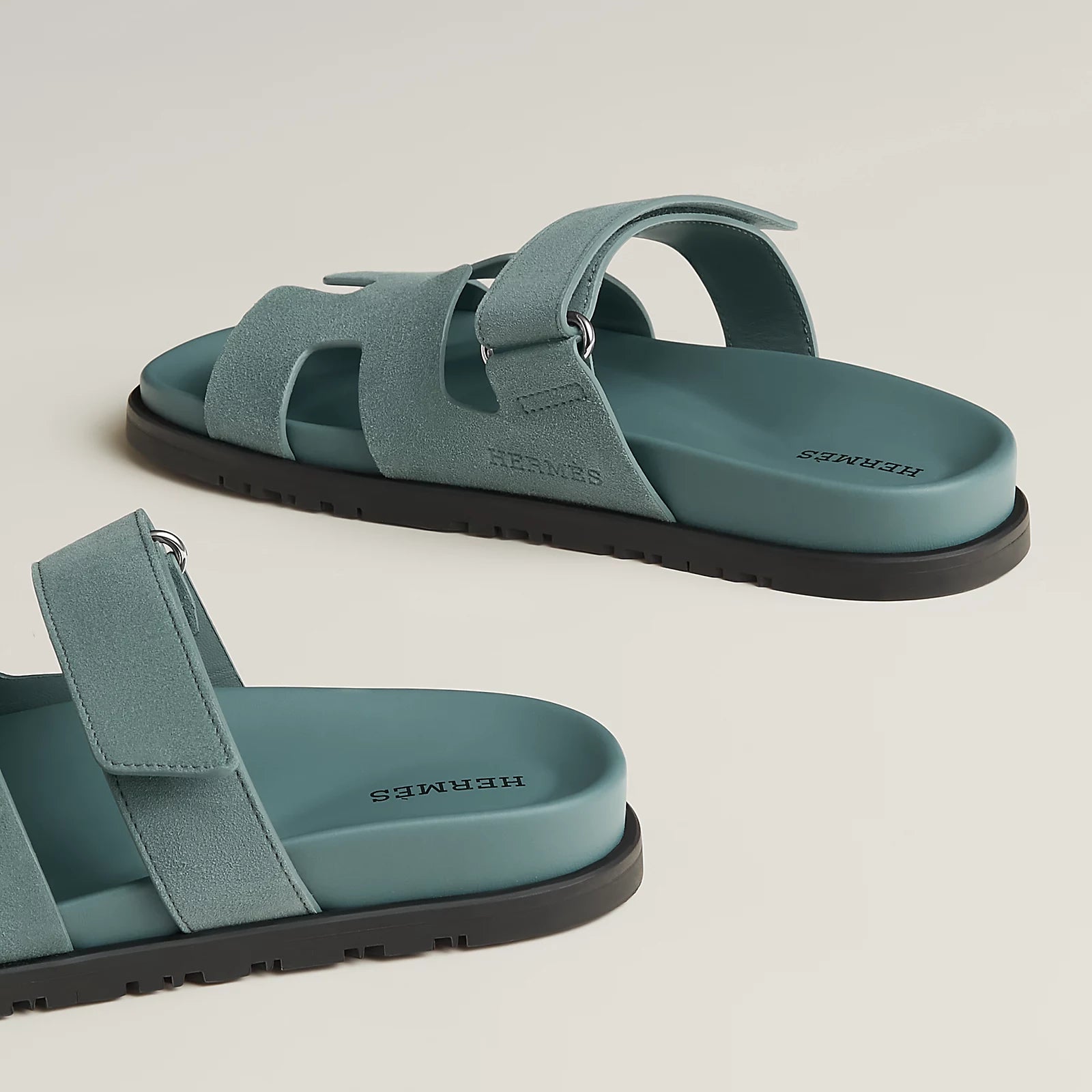 Hermès Chypre Sandals Bleu Tonnerre