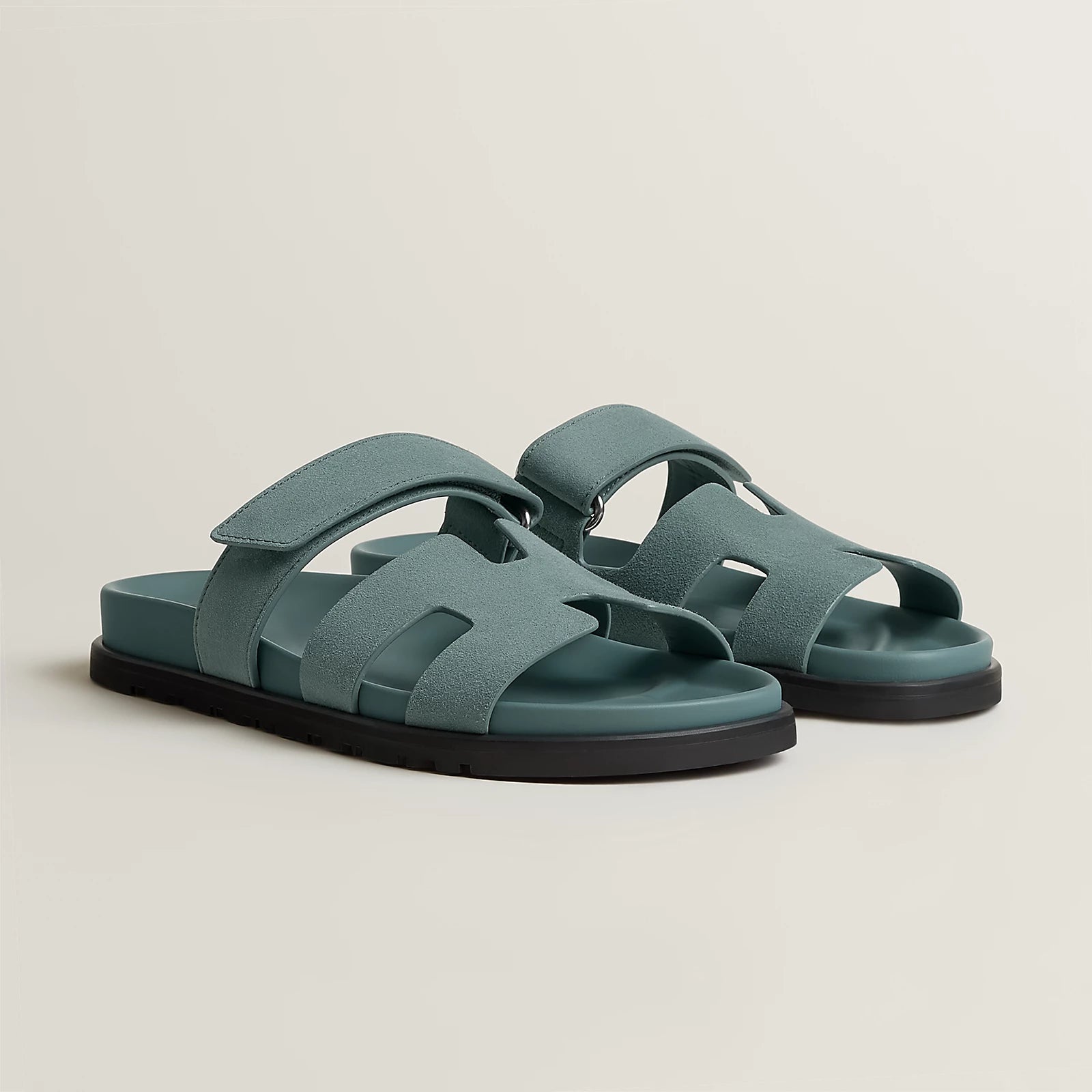 Hermès Chypre Sandals Bleu Tonnerre