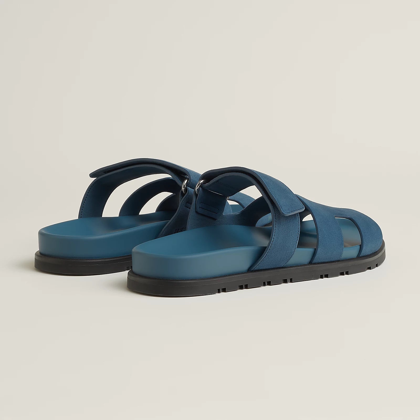 Hermès Chypre Sandals Bleu Turquin