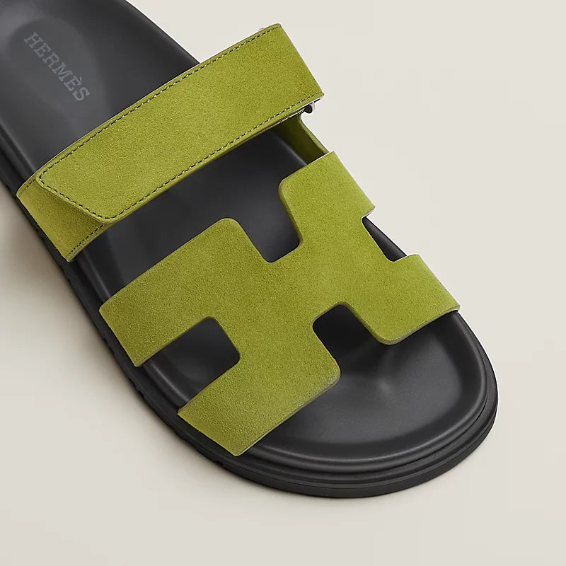 Hermès Chypre Sandals Vert Olive