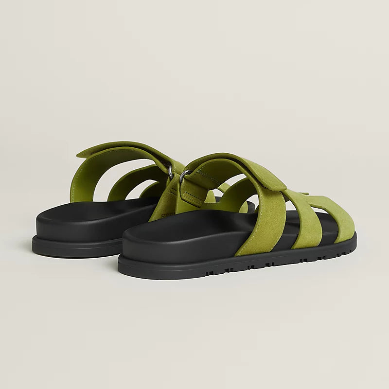 Hermès Chypre Sandals Vert Olive