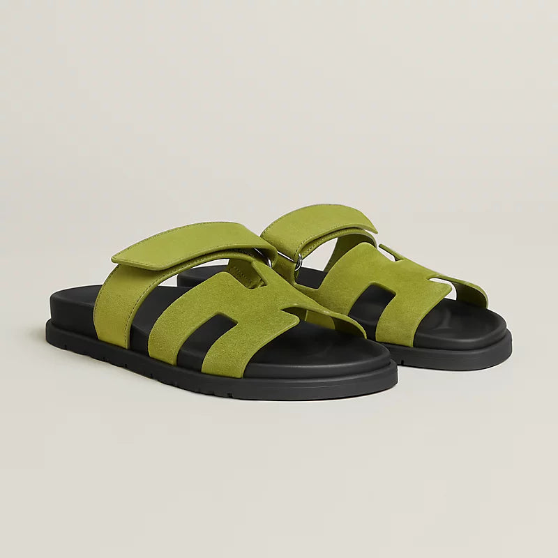 Hermès Chypre Sandals Vert Olive
