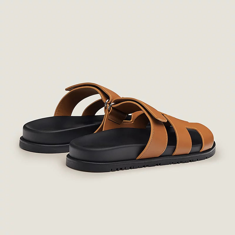 Hermès Chypre Sandals Naturel