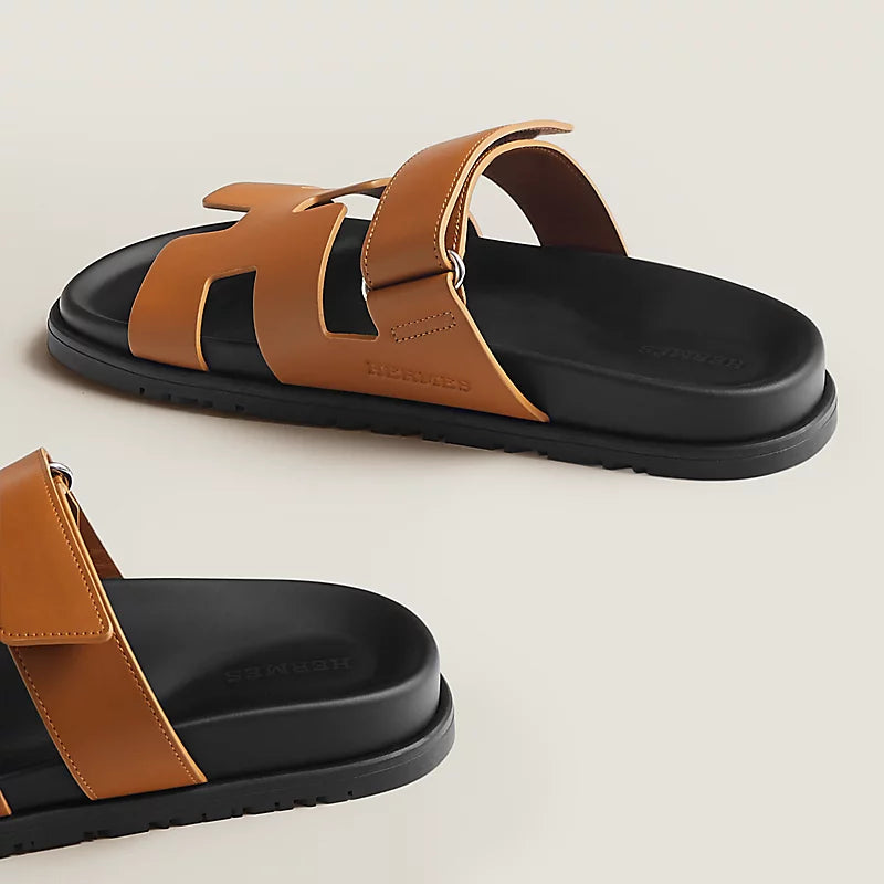 Hermès Chypre Sandals Naturel