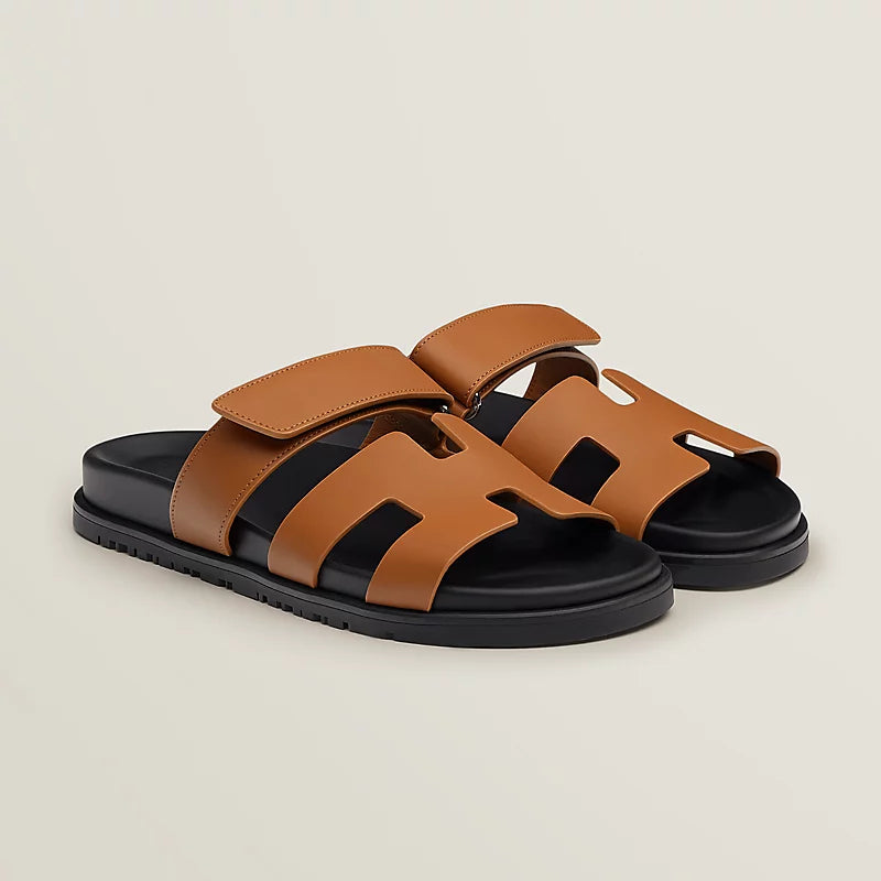 Hermès Chypre Sandals Naturel