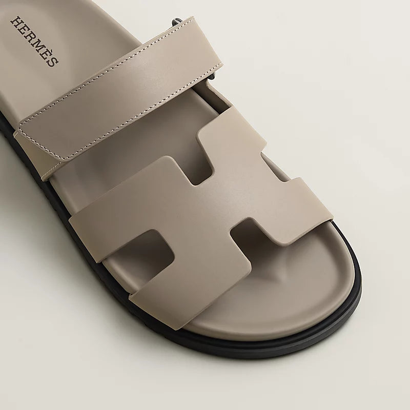 Hermès Chypre Sandals Beige Galet